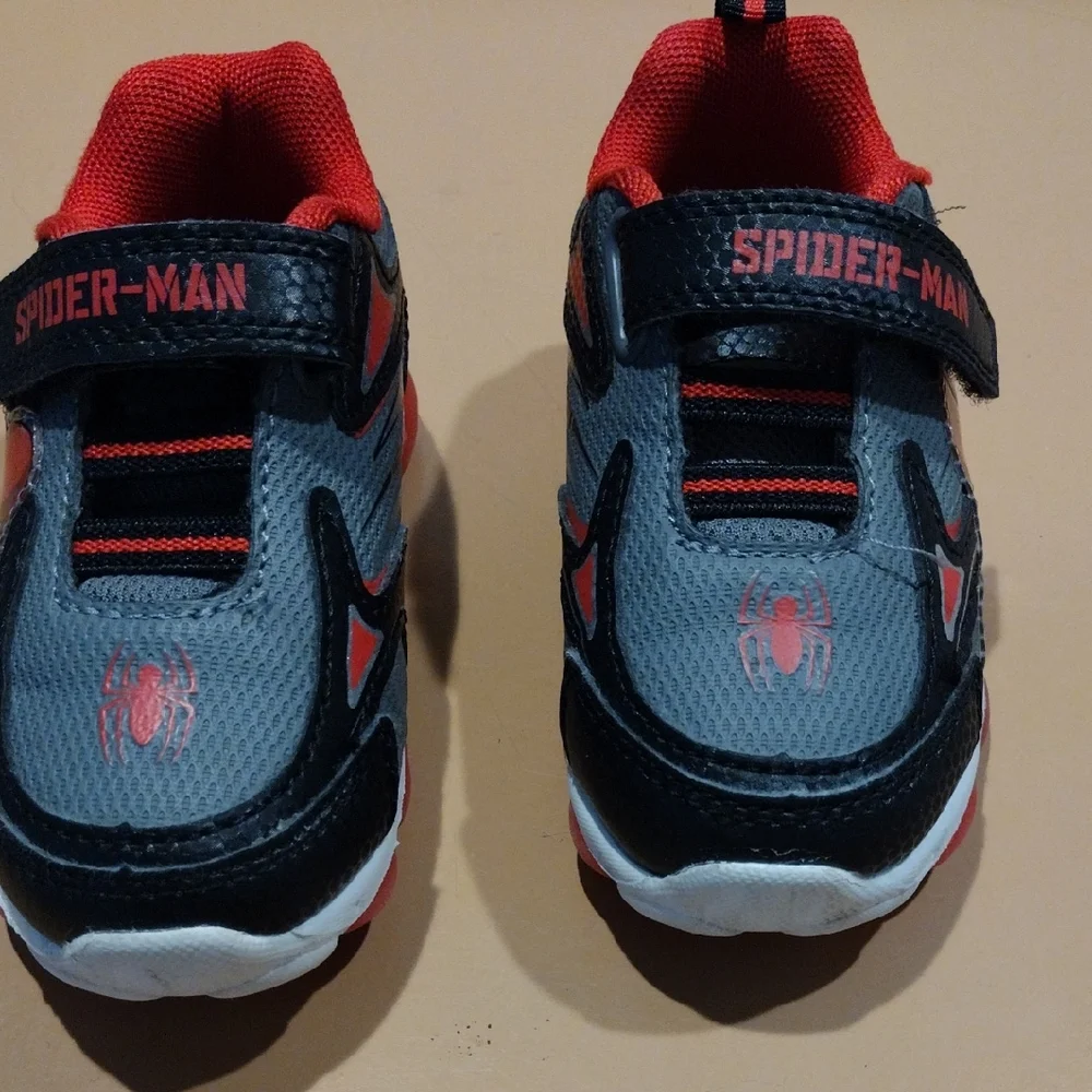 Marvel Spiderman Light Up Kids Sneakers - Red, Black, and Gray - Picture 1 of 4